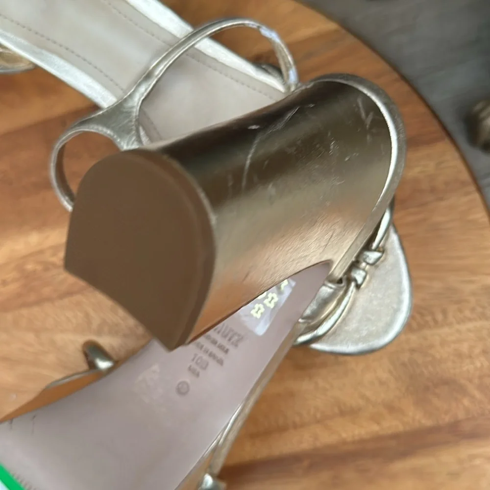 SCHUTZ Gold Platform Sandals - Picture 16 of 16